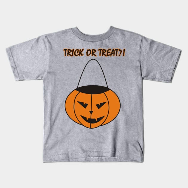 Halloween Pumpkin - Trick or treat?! Kids T-Shirt by SPAZE